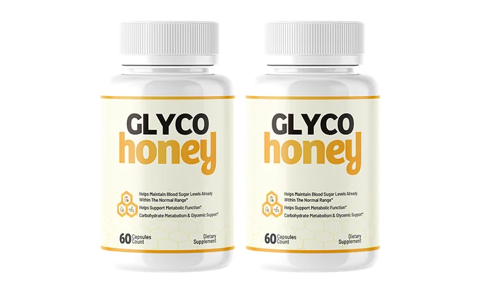 Glyco Honey blood sugar and metabolic wellness support capsule bottles